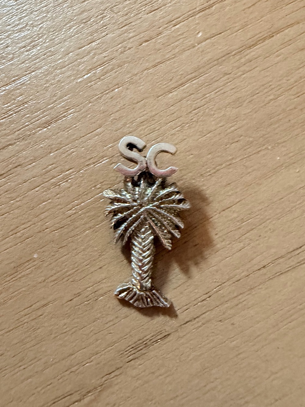 SC Palm Tree Silver Necklace Pendant
